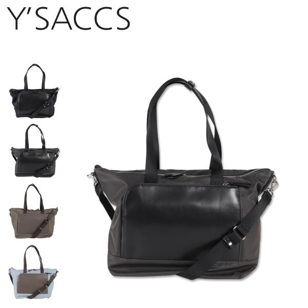 Y’SACCS イザック トートバッグ ショルダー レディース ファスナー付き 斜め掛け TOTE ...