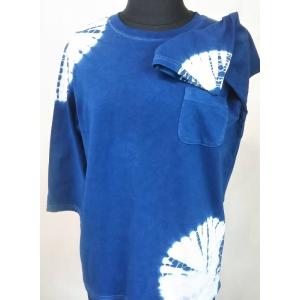 藍染Ｔシャツ／レディース　9回染め　紺色（こんいろ）　（メーカー名：長尾織布） 藍染Tシャツ／レディース 9回染め 紺色（こんいろ） （メーカー