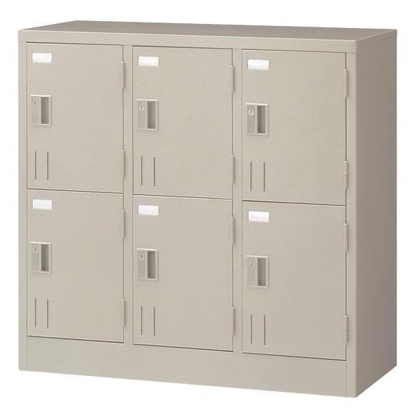 ロッカー 6人用 多人数ロッカー スチールロッカー 横型6人用ロッカー シリンダー錠 鍵付き オフィ...