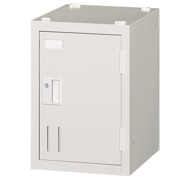 ロッカー 1人用 ホワイト扉 学校用ロッカー1人用 スチールロッカー 1人用ロッカー シリンダー錠 ...