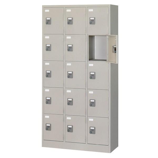 ダイヤルキーロッカー 15人用 多人数ロッカー 15人用ロッカー ダイヤル錠 手ぶらキー付 オフィス...