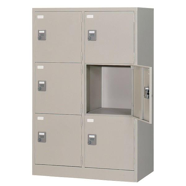 ダイヤルキーロッカー 6人用 多人数ロッカー 6人用ロッカー ダイヤル錠 手ぶらキー付 オフィス家具...