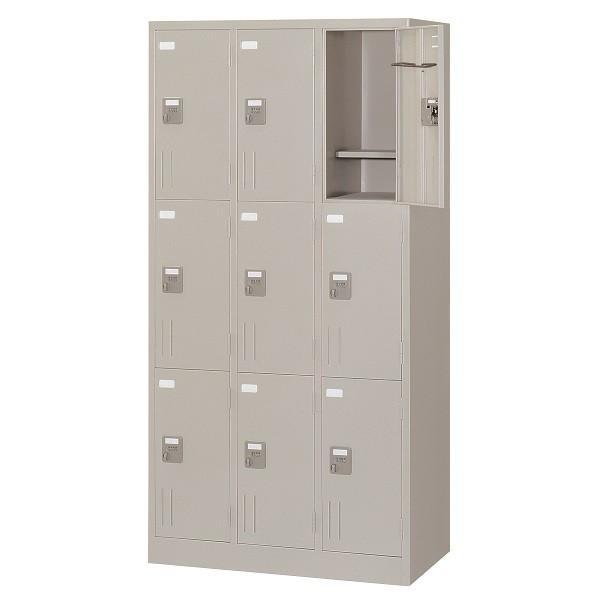 ダイヤルキーロッカー 9人用 多人数ロッカー ダイヤル錠 手ぶらキー付 オフィス家具 国産 個人様宛...