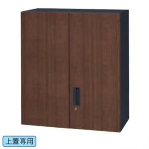 両開き型 スチール書庫 スチール収納 キャビネット 上置専用 木目柄塗装 W90×D45×H103cm 国産 車上渡し デリカウォール(Vシリーズ) V945-10UH｜sugihara