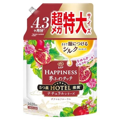 レノア ハピネス 夢ふわタッチ ナチュラルシリーズ ザクロ&amp;フローラル 詰め替え 1,620mL[大...