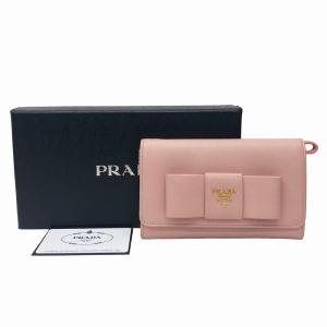 SAFFIANO（PRADA） プラダ 長財布 リボン フラップ ウォレット