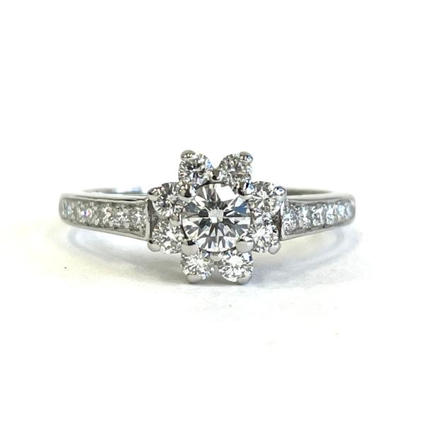 【中古】ティファニー TIFFANY＆CO　フローラダイヤモンド　リング　プラチナ PT950　10...