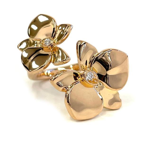 【中古】カルティエ　カレスドルキデ リング　K18PG　ダイヤ　約8号　10.6ｇ　指輪