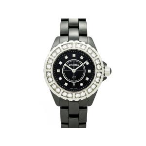 シャネル CHANEL J12 ラージダイヤベゼル H2427 ダイヤ11P 33MM セラミック ...