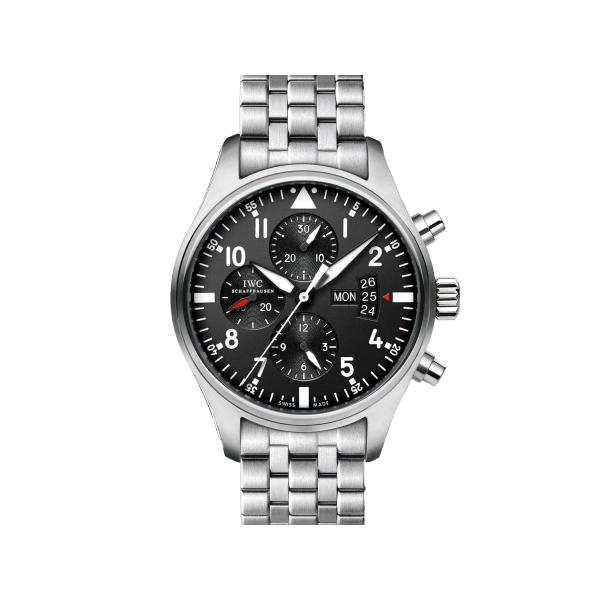 IWC パイロットウォッチ IW377704 クロノグラフ ブラック文字盤 自動巻 SS メンズ 腕...