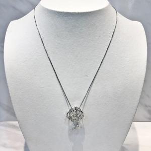 中古美品】K18PG K10PG サファイヤ ネックレス S 0.61ct 2.5g 