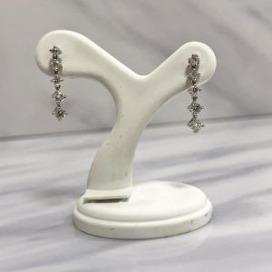 PT900 フラワー ピンクダイヤモンド ピアス 0.02CT : KOMEHYO