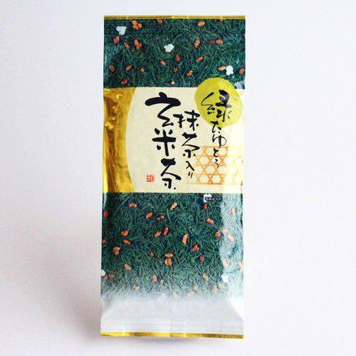 【抹茶入玄米茶】狭山煎茶と炒った玄米、米の白花、京都宇治小山園のお手前用の抹茶をブレンドして造りまし...