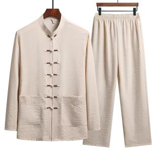中華服 太極拳 唐装 演出服 少林拳 太極拳服...の詳細画像1
