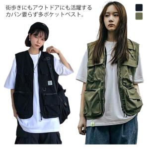 多機能 便利 多ポケット ベスト 作業着 レデ...の詳細画像5