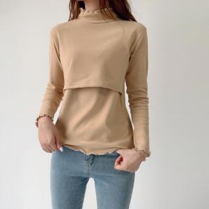 授乳トップス 授乳服 授乳口 マタニティウェア...の詳細画像1
