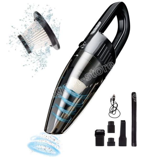 車用掃除機 コードレス ハンディクリーナー 小型 USB充電式 小型掃除機 乾湿両用 20分間連続稼...