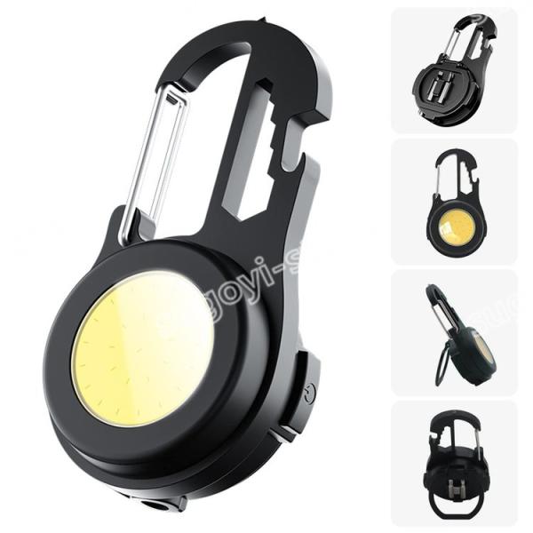 【6-in-1】LED 投光器 COB 作業灯 USB充電式 ライト キーホルダー式 高輝度 IPX...