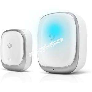 KULUSUPA ワイヤレスチャイム 玄関チャイム 電池不要 自動発電 音と光
