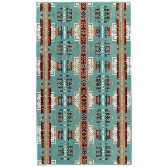 PENDLETON ペンドルトン オーバーサイズ ジャガード タオル チーフジョセフ アクア XB2...