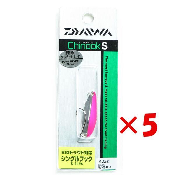 【 まとめ買い ×5個セット 】  ダイワ DAIWA ルアー チヌークS 4.5g W-SPK 釣...