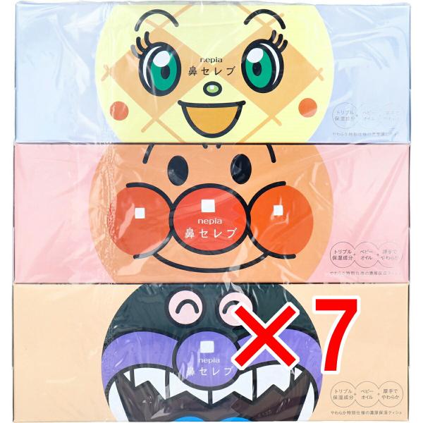 【 まとめ買い7個セット 】 ネピア アンパンマン鼻セレブティシュ 360枚(180組)×3個