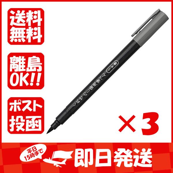 【まとめ買い ×3個セット】呉竹 筆ペン くれ竹のし袋用筆ぺん  うす墨 DBD161-82S