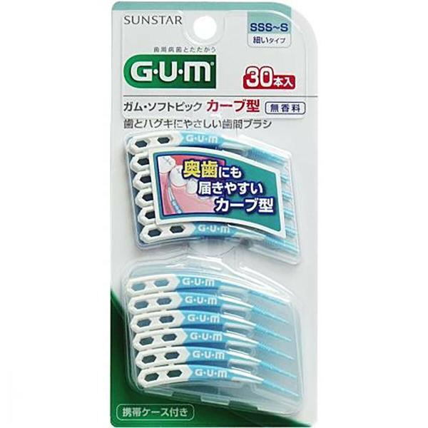 GUM  ガム・ソフトピック  カーブ型  無香料  30本入  あわせ買い商品800円以上