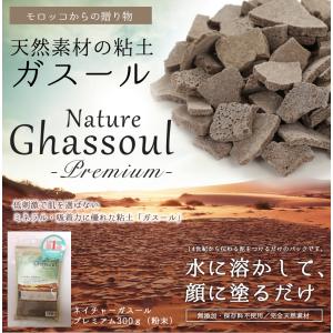 パック フェイスパック ガスール 粉末 ネイチャー ガスールプレミアム 容量 300g 洗顔 シャンプー パック 大容量 モロッコ 泥パック クレイパック