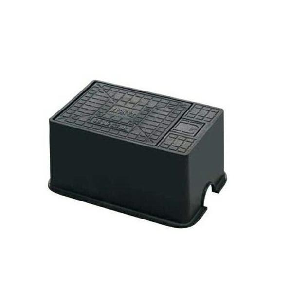 散水栓ボックス 樹脂製 JOTO JS-3 フタ ブラック 城東 リプロン 床用 底板なし JS3 ...