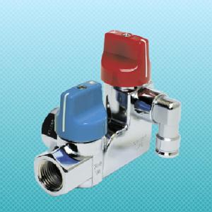 プロパン用 LPG ガスコック ON-OFF ヒューズ + 可とう管 ガス栓 コック