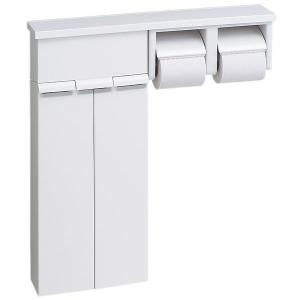小物も置けます。 LIXIL（リクシル） 壁付収納棚（紙巻器付） TSF