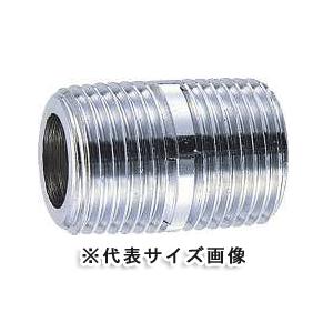 カクダイ,丸ニップル,6137-25(R1ネジ,25A配管用)クローム継手,黄銅製