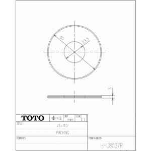 TOTO,HH08037R,弁座パッキン,大便...の詳細画像1