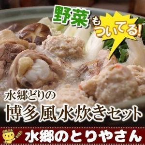 お鍋セット 水炊き 水郷どり博多風水炊きとり鍋セット 送料無料 / 冷蔵 限定配送｜suigodori