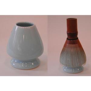 茶筅休め（くせ直し） 青磁