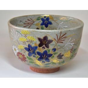 茶道具】抹茶茶碗 膳所焼茶碗 先代 岩崎新定作 : すいぎょく園