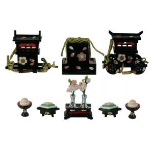 雛人形 ひな人形 雛 道具単品 花もよう 6点セット sh-hana6-no15