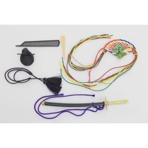 親王小道具 （上）十番サイズ 雛人形用 冠・檜扇・笏・太刀