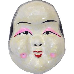 お面 和紙製 おばあちゃん 幅13cm ×高さ21cm ×奥行6cm 229073 : 高田卸