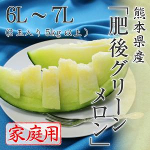 熊本県産 肥後グリーン メロン 秀品 5L〜8Lサイズ 2玉入り （箱