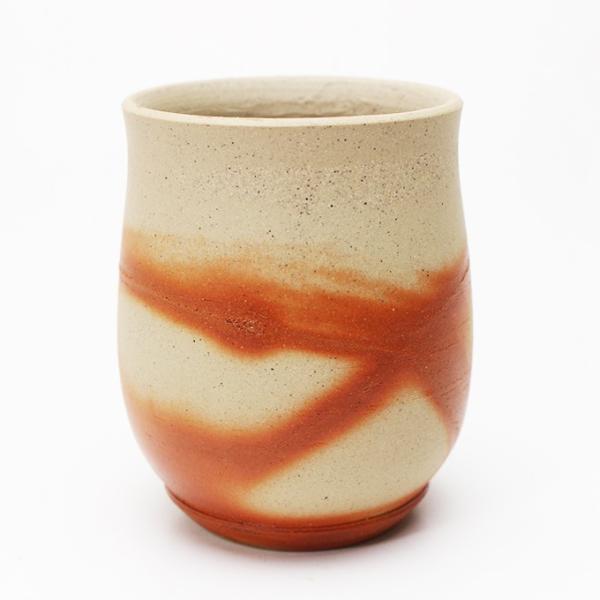 緋襷 ひだすき 乙女湯呑 径6cm×高7.5cm 1客 化粧箱入 ギフト 備前焼 爆買