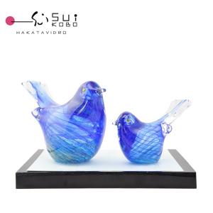 宝龍 緑 SO-112 ガラス細工 博多びーどろ粋工房 安部朝和作 贈答品