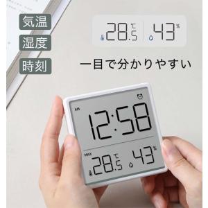 デジタル温湿度計 時計室内温度計 壁掛け 卓上...の詳細画像4