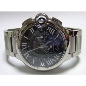 Cartier カルティエ BALLON BLUE バロンブルークロノグラフ  SS 44mm ブラックダイアル　W6920025｜suisho