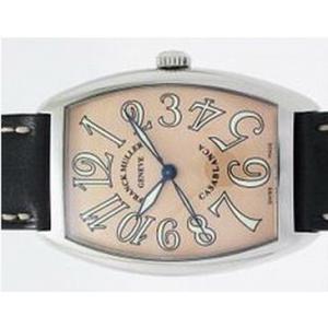 FRANCK MULLER フランクミュラー トノーカーベックス カサブランカ SS レザー　2852CASA サーモンピンク｜suisho