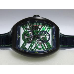 FRANCK MULLER フランクミュラー ヴァンガード ７デイズパワーリザーブ スケルトン TIケース　V45S6SQTTTNRBBLLE｜suisho