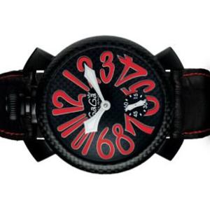 GAGA MILANO ガガミラノ MANUALE LIMITED EDITION マヌアーレ世界500本限定 48mm ブラックPVD カーボンファイバーベゼル　5016.8｜suisho