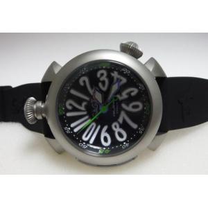 GAGA MILANO ガガミラノ DIVING ダイビング PVD加工チタンケース ブラック 48mm ラバー　5040.1 (5040.01)｜suisho