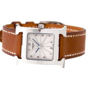 HERMES エルメス H-Watch Hウォッチ ブラウンレザーストラップ アイボリー文字盤　HH1.210.260/VBA｜suisho